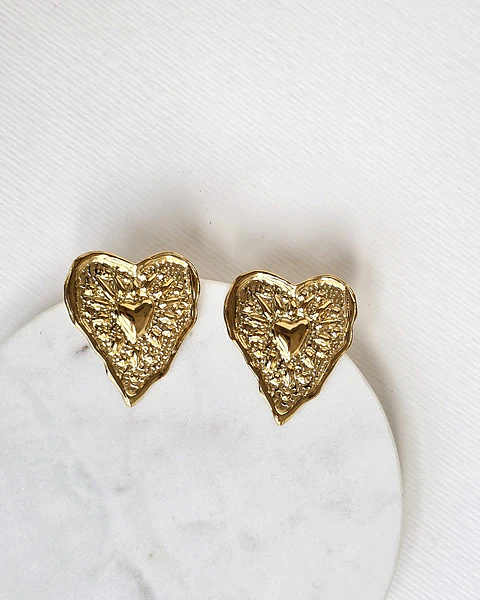 Aros corazón grande