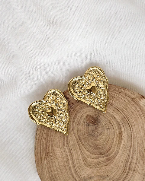 Aros corazón grande