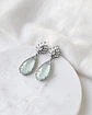 Aros de circonita con cristal menta - Miniatura 2