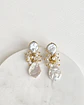 Aros de perla con racimo gold - Miniatura 4