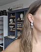 Aros de circonita cristal transparente y racimo - Miniatura 4