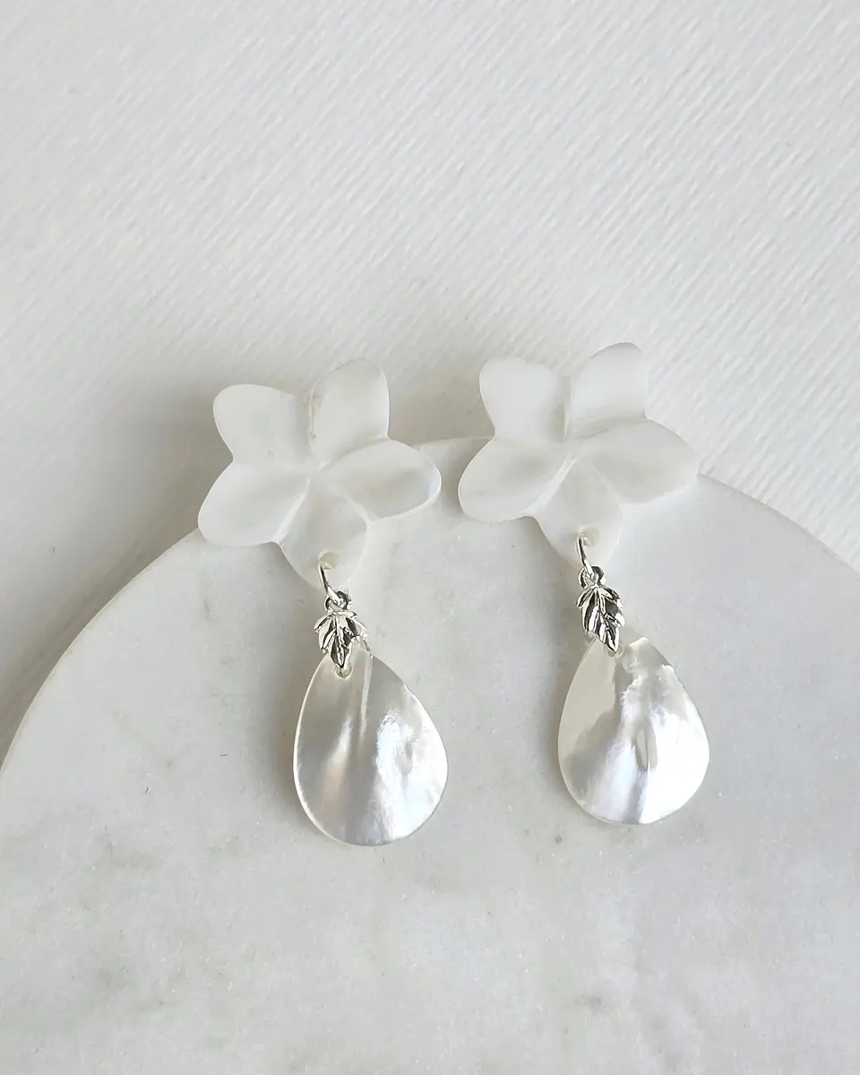 Aros flor de nácar 1