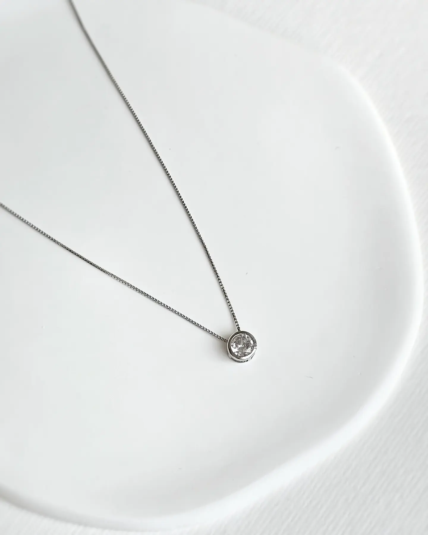 Collar punto de luz plata 40 cms 1