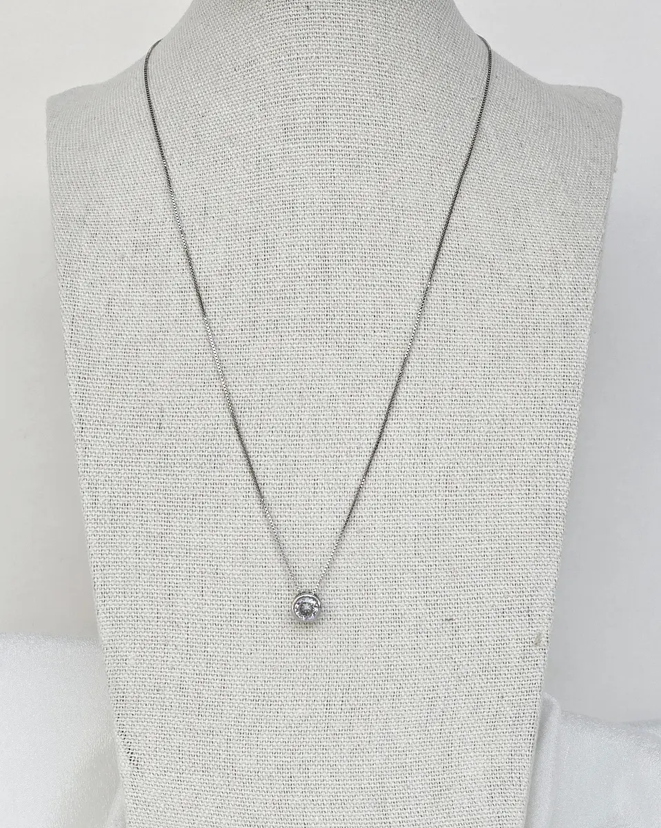 Collar punto de luz plata 40 cms 3
