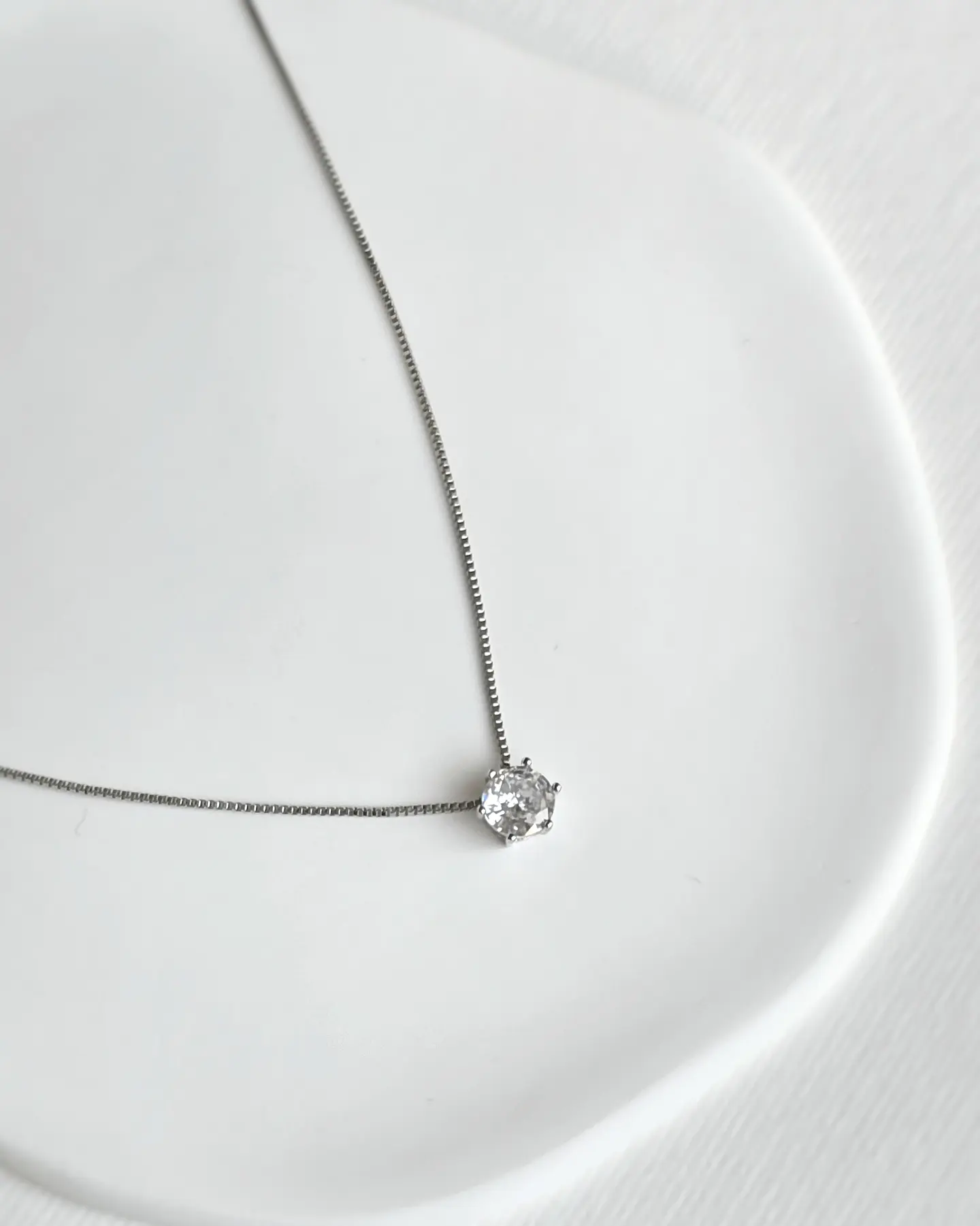Collar punto de luz plata 47 cms 1