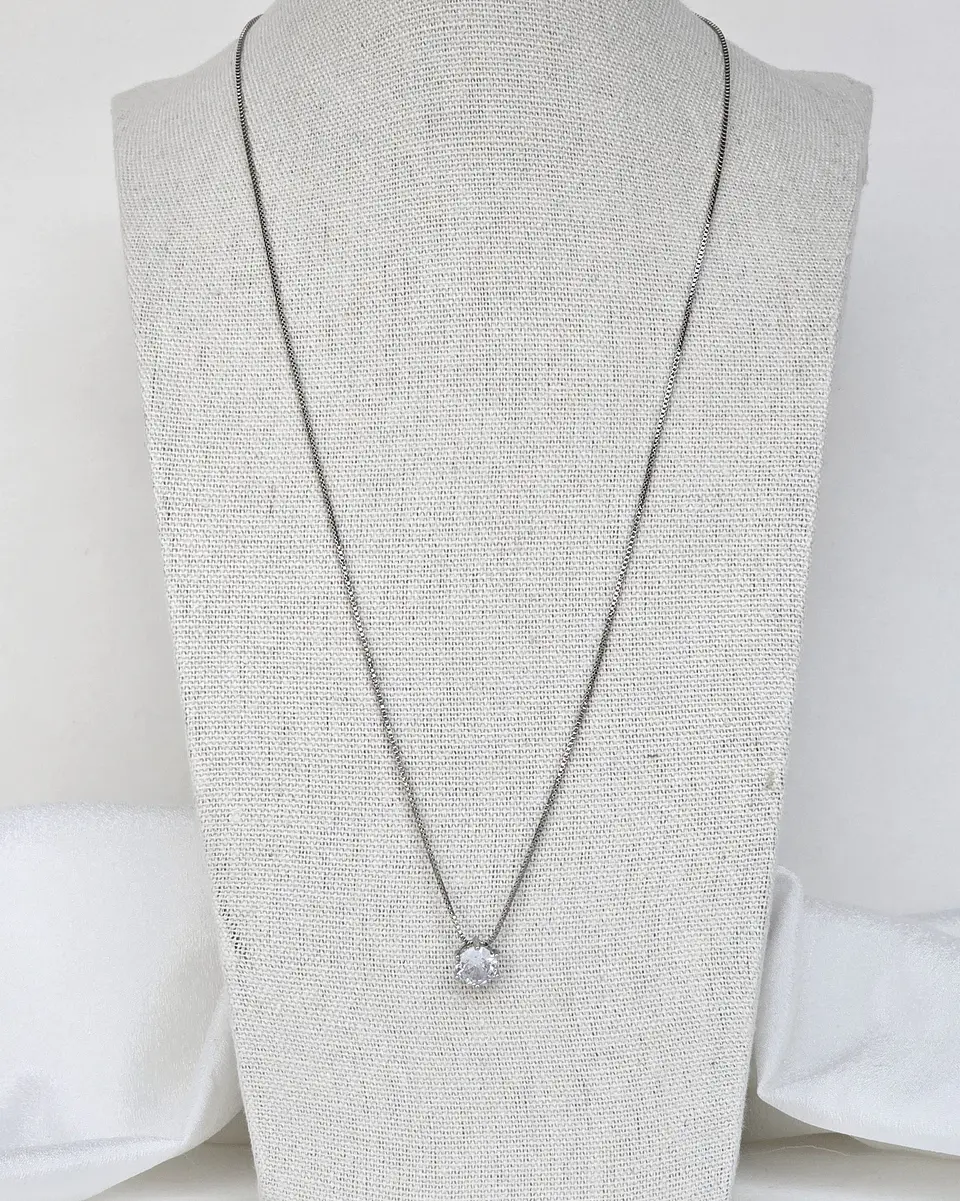 Collar punto de luz plata 47 cms 3