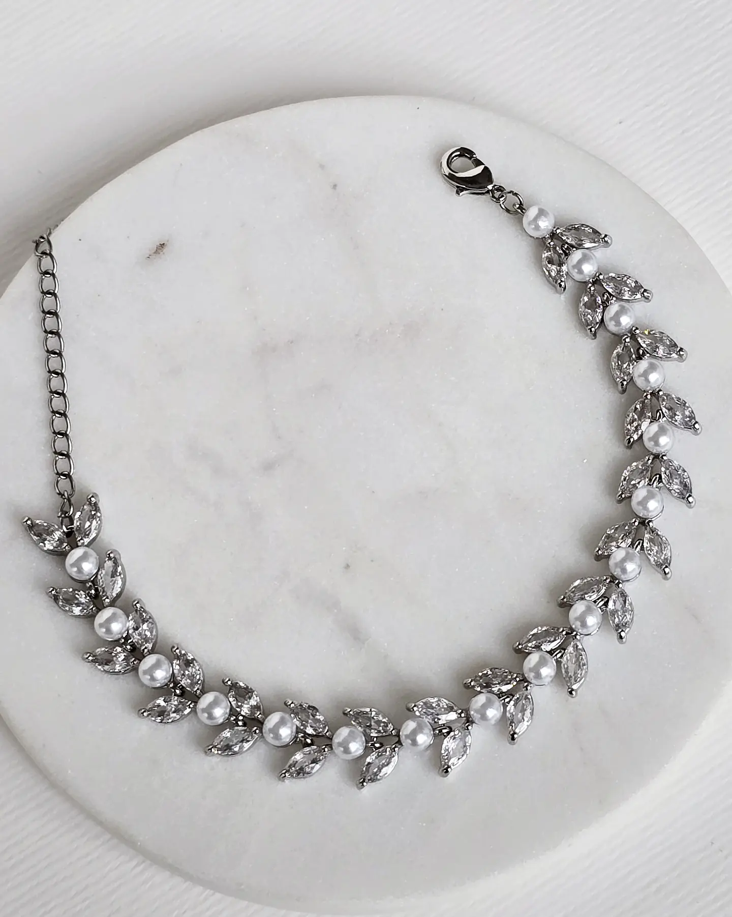 Pulsera Circonitas y perlas 2
