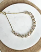 Pulsera hojas simples circonitas ajustable - Miniatura 4