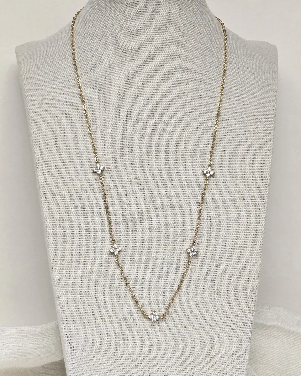 Collar 5 flores circonitas 3