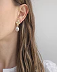 Aros cuatro flores con concha perla - Miniatura 3