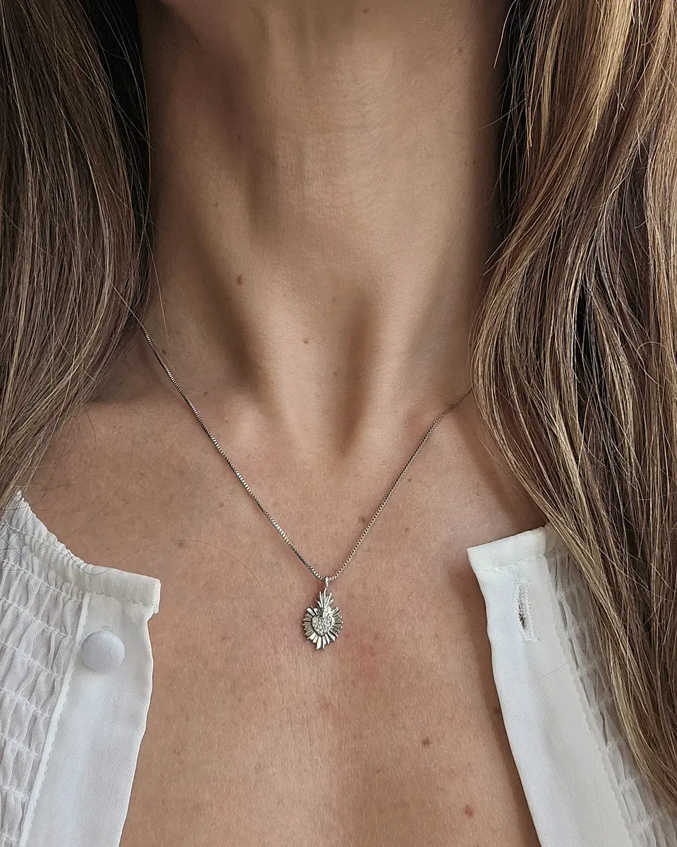 Collar corazón circonitas 3
