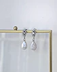 Aros vintage circonita y perla natural - Miniatura 1
