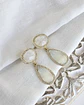 Aros piedra luna y cristal blanco - Miniatura 1