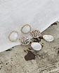 Aros piedra luna, circonitas y perla natural - Miniatura 2