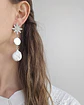 Aros estrella con brillos y perla plana - Miniatura 3