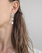 Aros hoja microcirconitas, centro de circonitas y perla natural de río - Miniatura 2