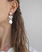 Aros circonita hoja y perla natural - Miniatura 4