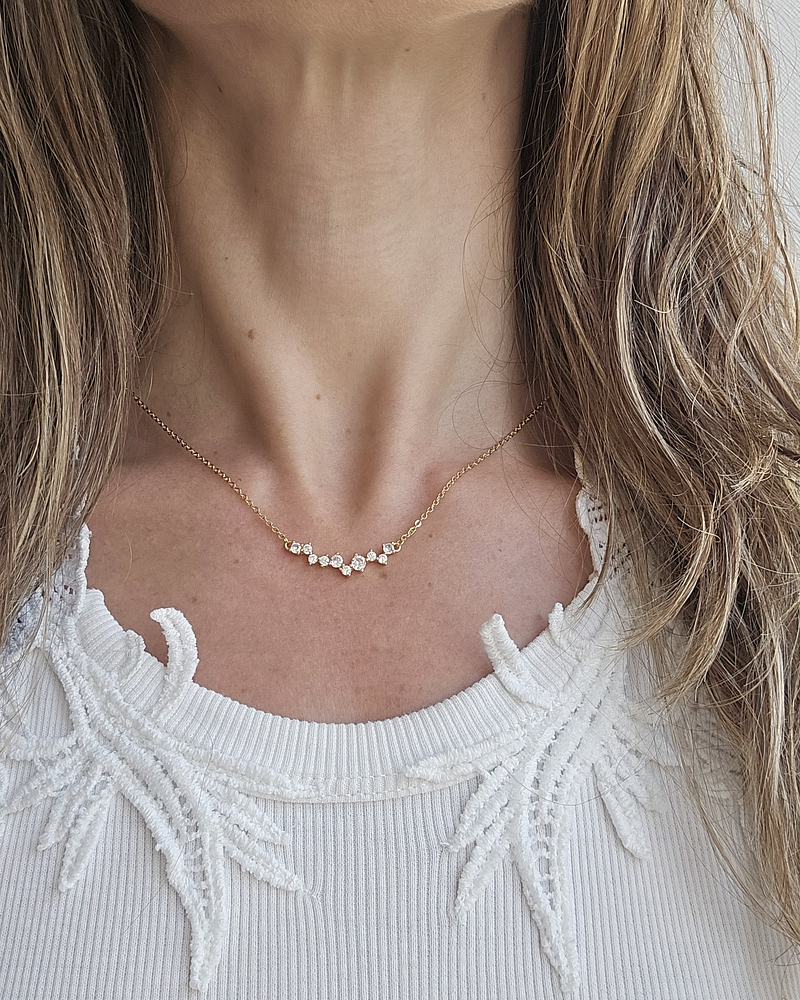 Collar circonitas distintos tamaños