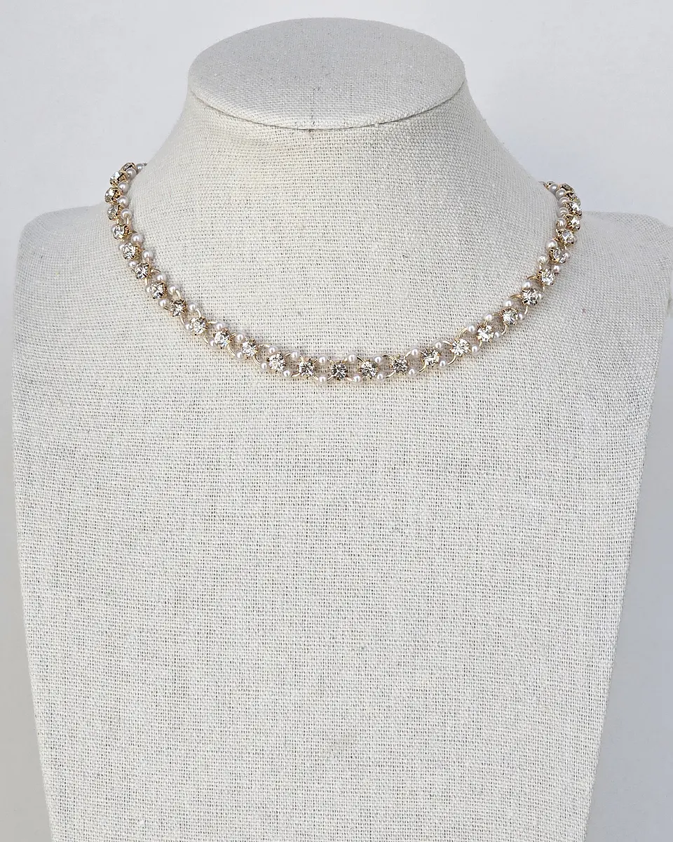 Choker perlas y brillos 3