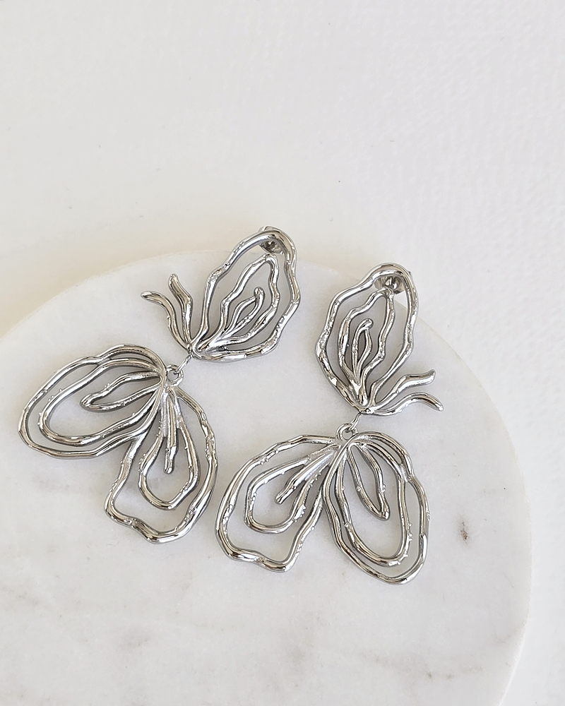 Aros mariposa silver