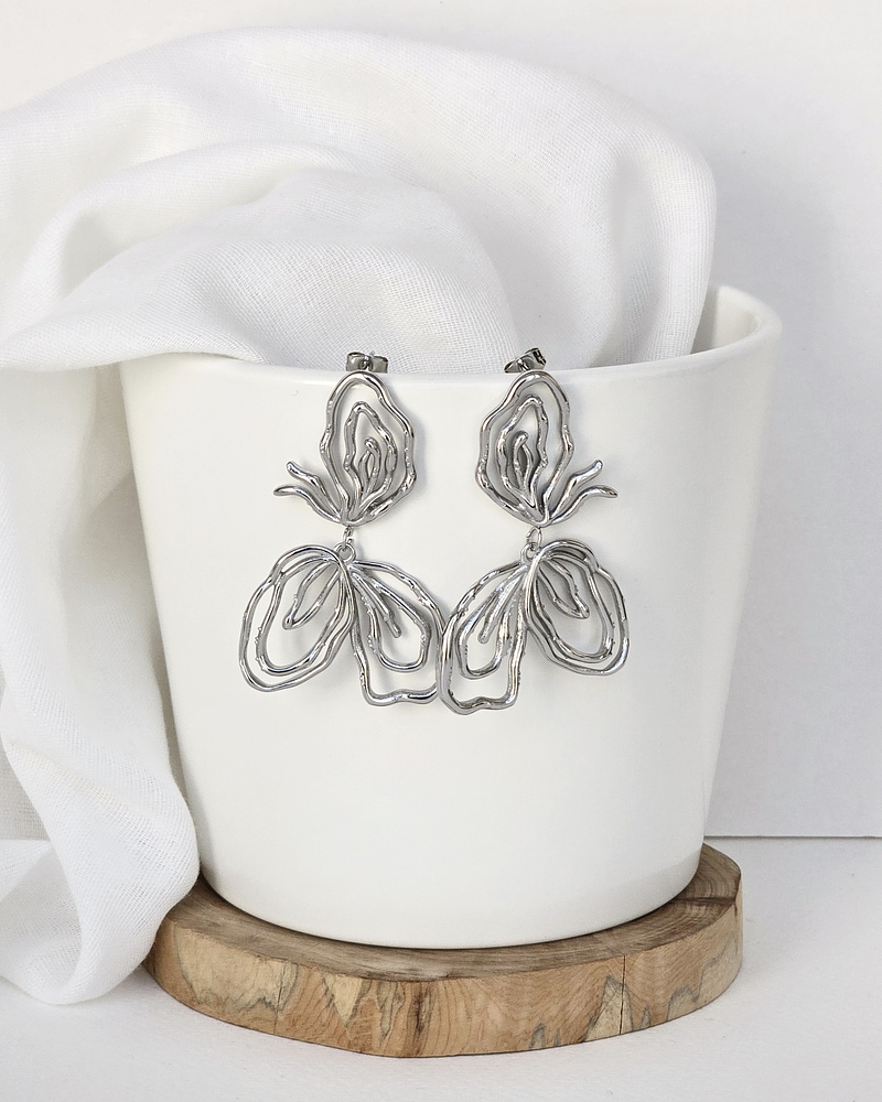 Aros mariposa silver