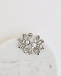 Media flor con perla silver