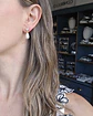 Aros clásicos de circón con perla oro - Miniatura 2