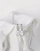 Aros circonita y perla natural plata - Miniatura 2
