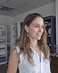 Aros flor circonitas con perla barroca alargada - Miniatura 5