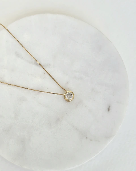 Collar punto de luz oro 41 cms