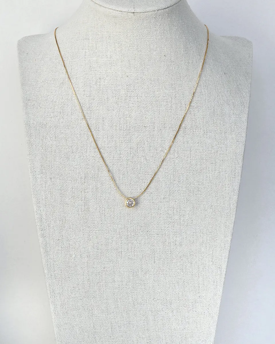 Collar punto de luz oro 46 cms 2