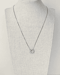 Collar círculo circonitas plata
