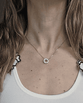 Collar círculo circonitas plata