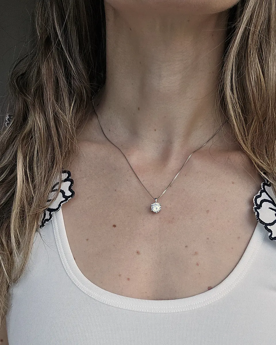 Collar con circonita grande 2