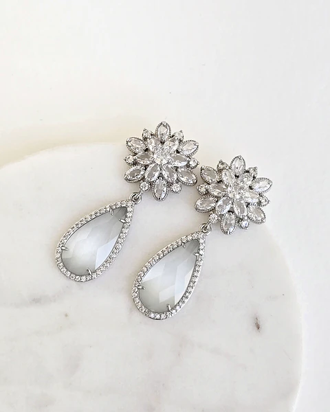 Aros circonita y Cristal blanco