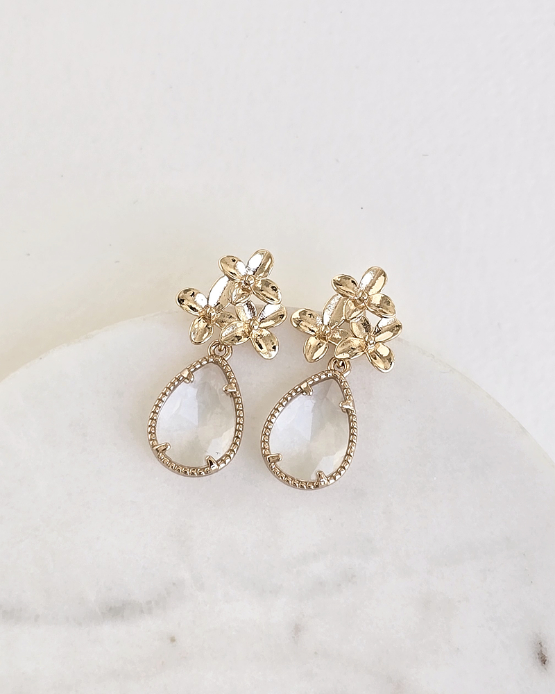 Aro tres flores con cristal