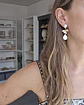 Aros circonita, hoja y perla - Miniatura 4