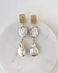 Aros vintage doble perla natural - Miniatura 5