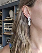 Aros hojita circonitas, perla larga y racimo - Miniatura 5