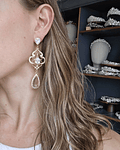 Aros largos con circonitas y cristal
