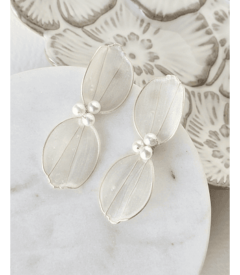 Aros doble pétalo cristalizado dorado