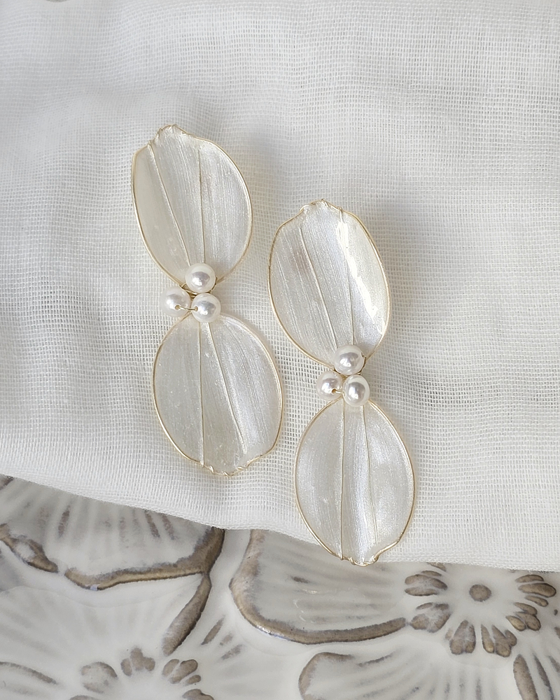 Aros doble pétalo cristalizado dorado