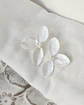 Aros media flor cristalizada plateada pequeña - Miniatura 4