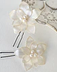 Set 2 pines flores de 6 cms gold - Miniatura 4
