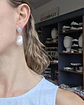 Aros vintage circón y perla barroca - Miniatura 3