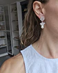 Aros rombo vintage, perla de río y racimo - Miniatura 6
