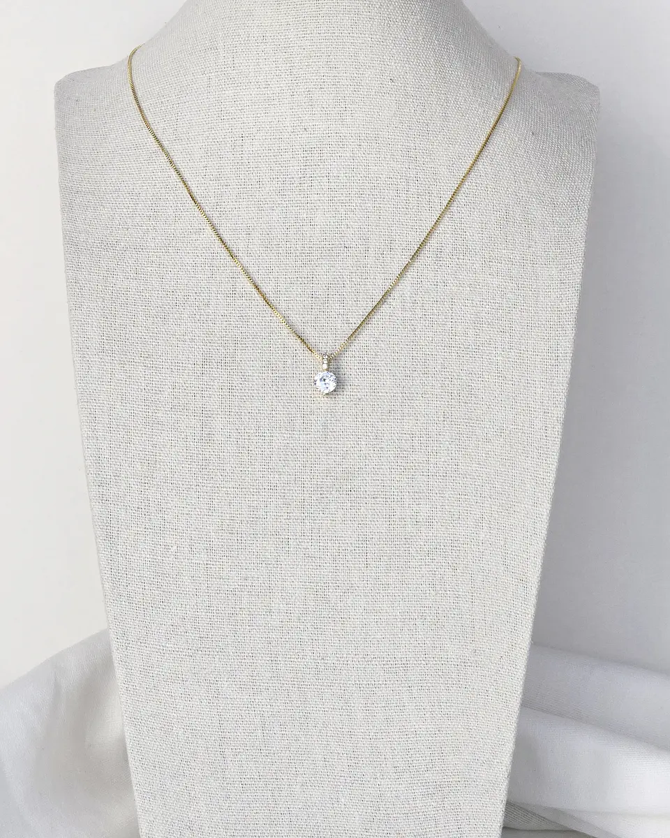 Collar punto de luz colgante gold 3