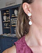Aros cristal blanco, transparente y perla natural - Miniatura 3