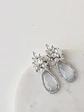 Aros cristal blanco con circonitas y racimo - Miniatura 2