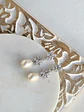 Aros circonitas con perla natural - Miniatura 2